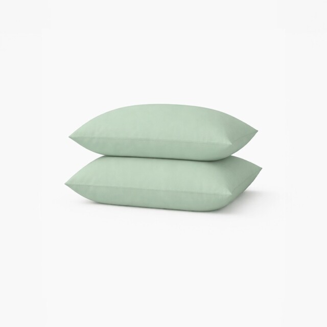A demain - Lot de 2 taies en percale de coton biologique 50x75 - Gris Perle