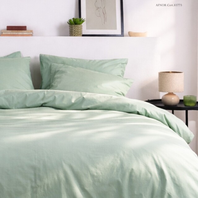 A demain - Parure de coton biologique Rouille - 260x220 cm + 65x65 cm