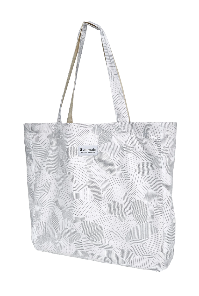 A demain - Sac cabas en percale de coton Parcelles cévennes 37x42 cm