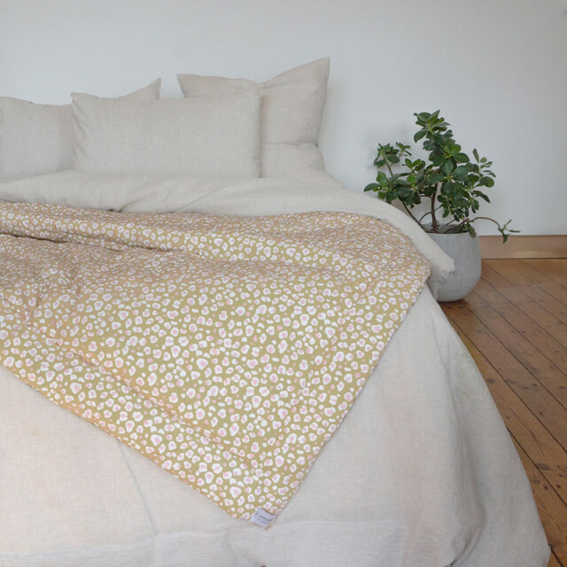 A demain - Couvre-lit imprimé en percale de coton Sous-bois 130x200 cm