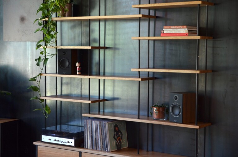 Micheli Design - Bibliothèque bois et métal sur mesure BELLONA