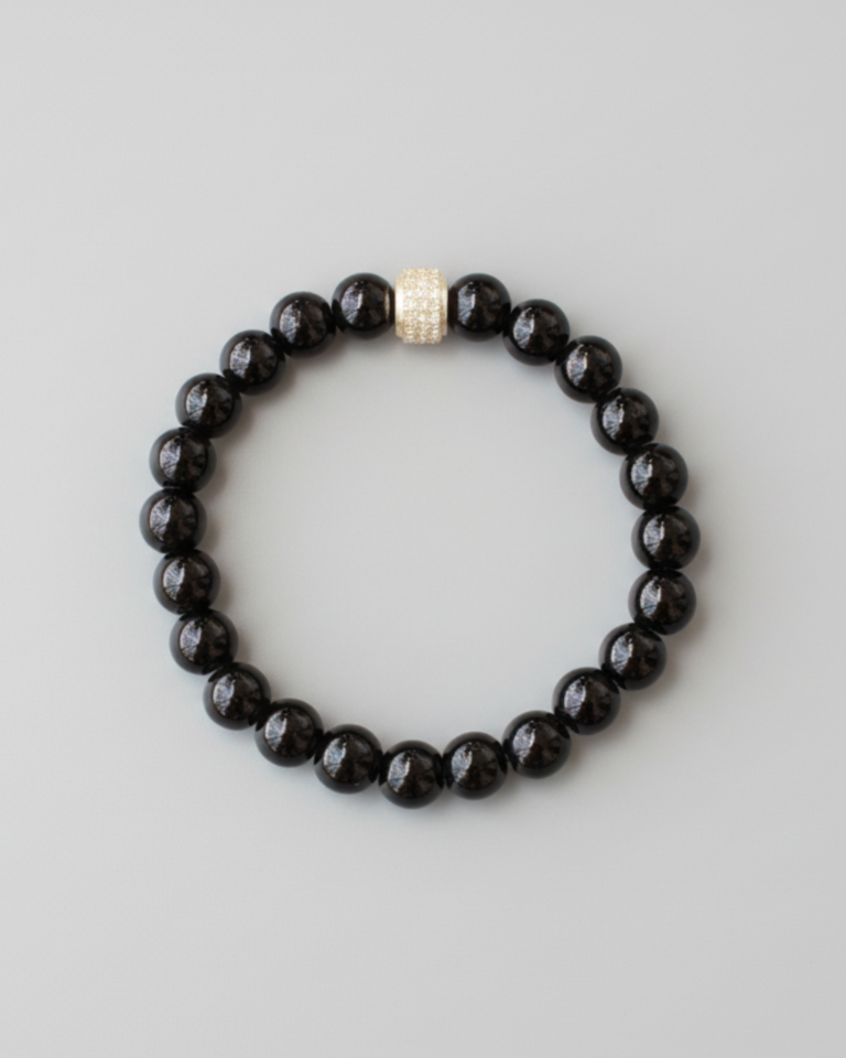 NEIJE - Bracelet Dorian Onyx Or Jaune