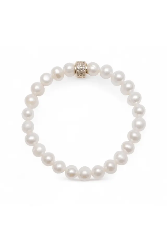 NEIJE - Bracelet D’Artagnan Perles d’eau douce Or Jaune