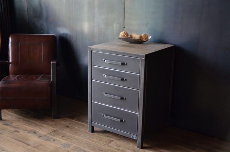 Micheli Design - Caisson de bureau industriel 4 tiroirs PALLAS