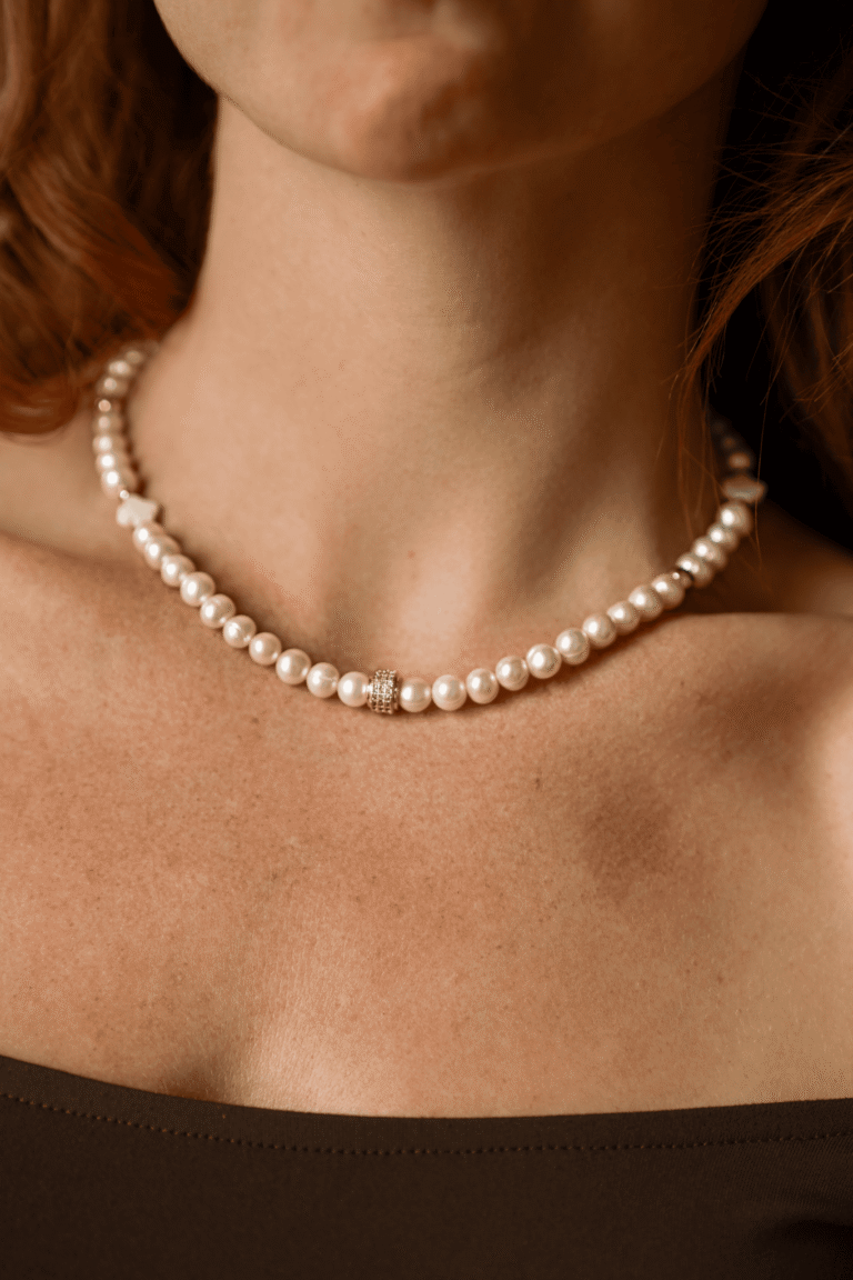 NEIJE - Collier Iconic Perles de Culture et Argent 925 – 50 cm + extension de 5 cm