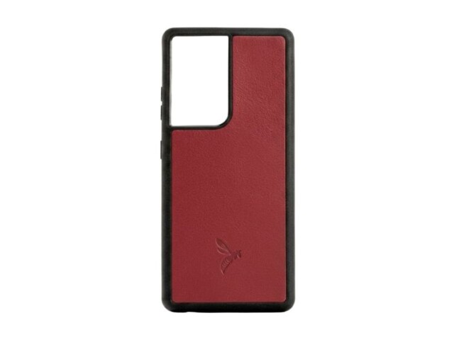 La Guêpe - Coque Galaxy S21 Ultra cuir rouge – PM-088-01 Sans personnalisation