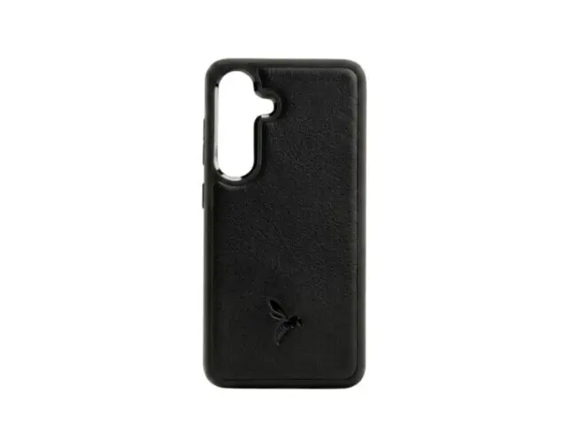 La Guêpe - Coque Galaxy S24 cuir noir – PM-065-01 Sans personnalisation