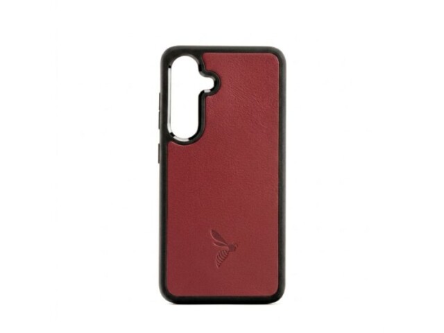 La Guêpe - Coque Galaxy S24 cuir rouge – PM-065-01 Sans personnalisation