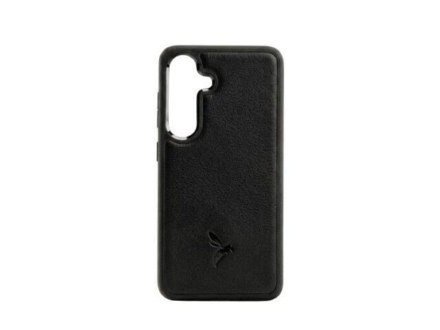 La Guêpe - Coque Galaxy S25 cuir noir – PM-069-01 Sans personnalisation