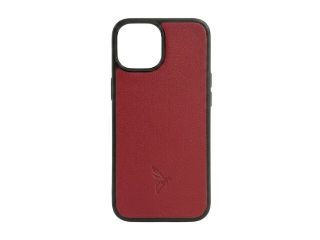 La Guêpe - Coque iPhone 14 cuir rouge – PM-072-01 Sans personnalisation