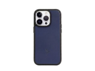 La Guêpe - Coque iPhone 14 Pro cuir bleu  PM-074-01 Sans personnalisation