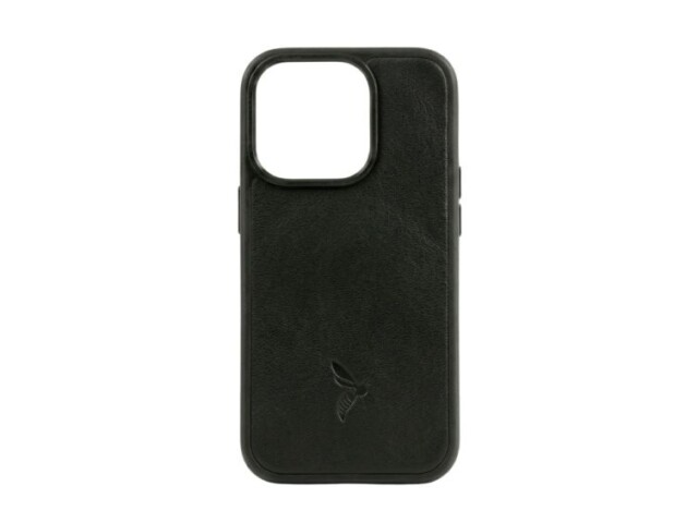La Guêpe - Coque iPhone 14 Pro cuir noir – PM-074-01 Sans personnalisation