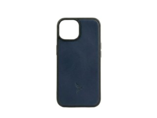 La Guêpe - Coque iPhone 15 cuir bleu  PM-076-01 Sans personnalisation