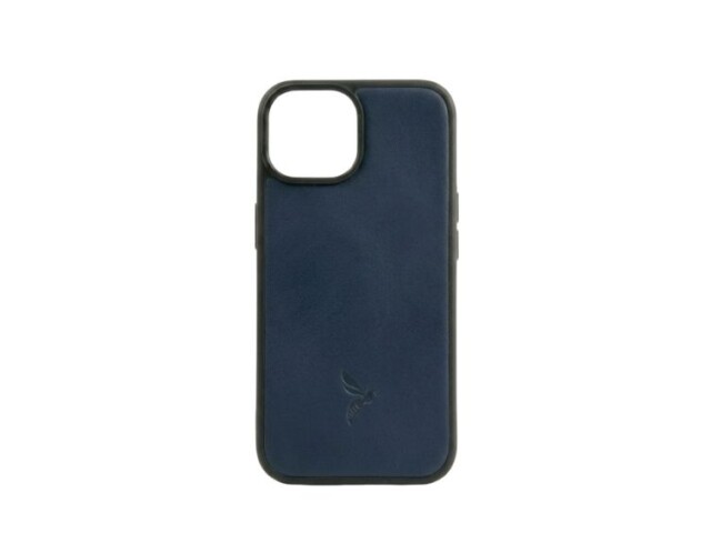 La Guêpe - Coque iPhone 15 cuir bleu – PM-076-01 Sans personnalisation