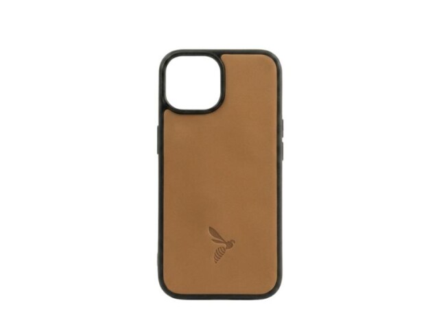 La Guêpe - Coque iPhone 15 cuir gold – PM-076-01 Sans personnalisation