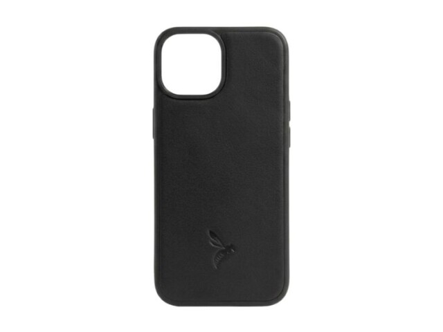 La Guêpe - Coque iPhone 15 cuir noir – PM-076-01 Sans personnalisation