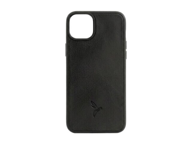 La Guêpe - Coque iPhone 15 Plus cuir noir – PM-077-01 Sans personnalisation