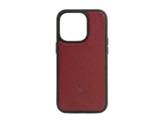 La Guêpe - Coque iPhone 16 Pro cuir rouge – PM-082-01 Sans personnalisation