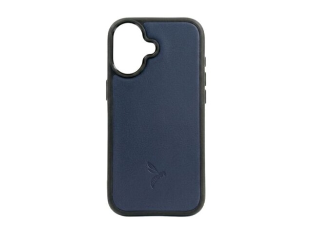 La Guêpe - Coque iPhone 17 cuir bleu – PM-084-01 Sans personnalisation