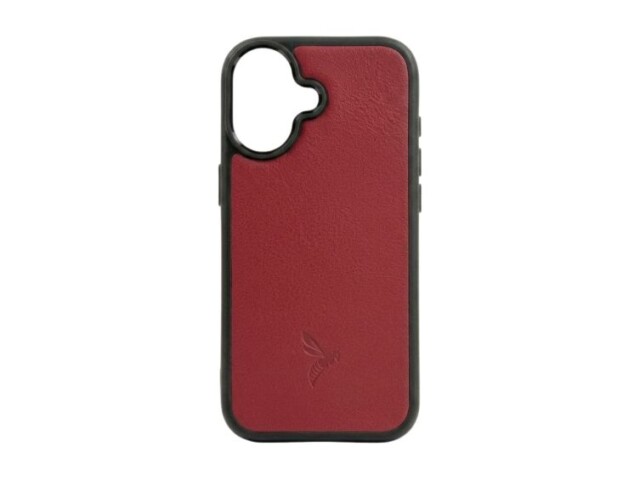 La Guêpe - Coque iPhone 17 cuir rouge – PM-084-01 Sans personnalisation