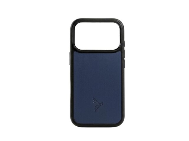 La Guêpe - Coque iPhone 17 Pro cuir bleu – PM-086-01 Sans personnalisation