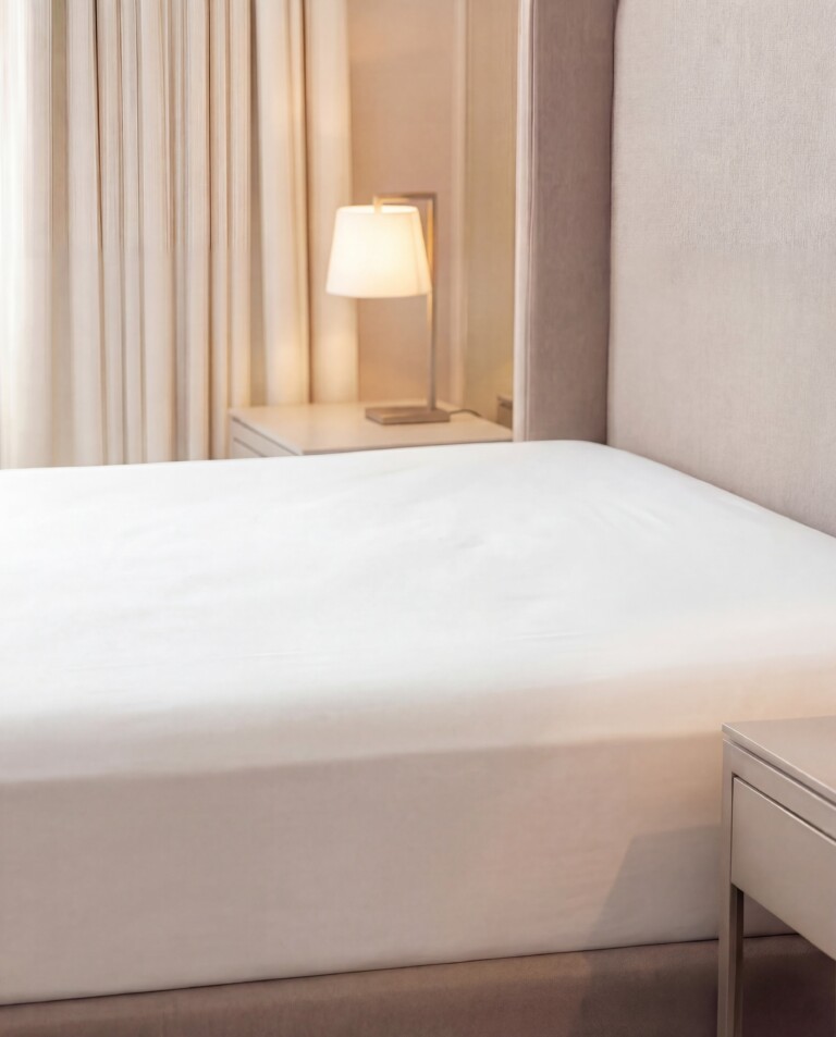 Dejorine - Drap housse en Percale de coton - Blanc – 90x200cm / Bonnet 30cm