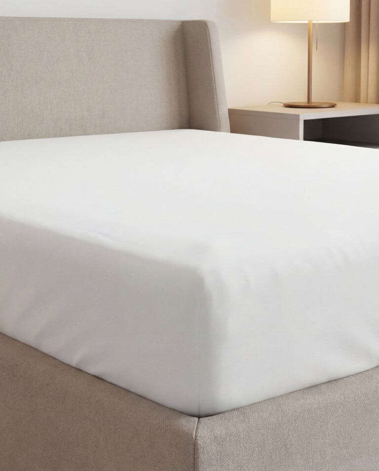 Dejorine - Drap housse en Percale de coton - Blanc