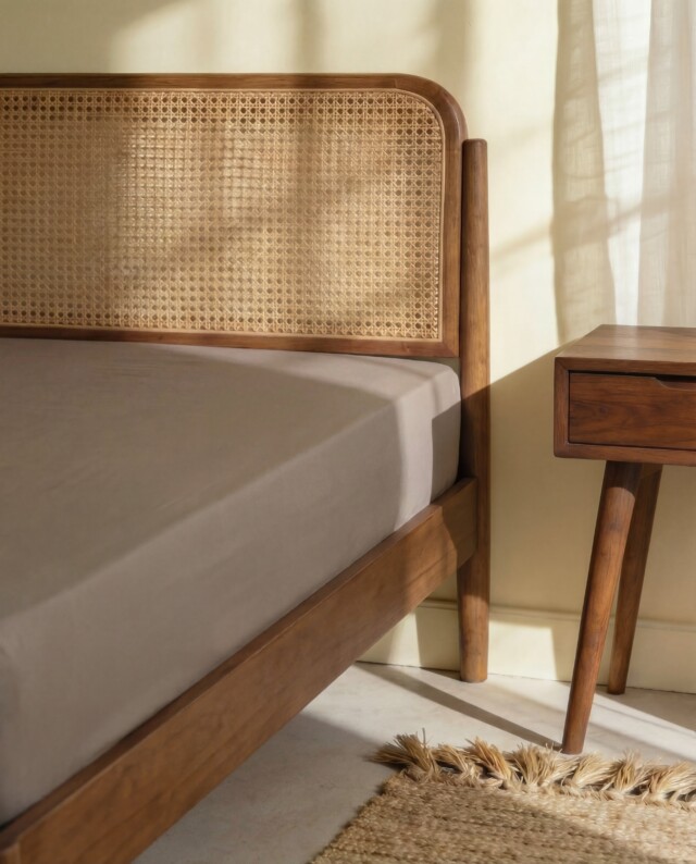 Dejorine - Drap housse en Coton - Marron taupe