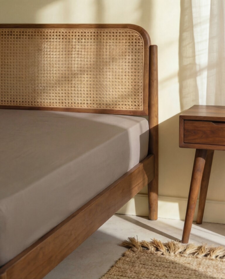 Dejorine - Drap housse en Coton - Marron taupe – 90x200cm / Bonnet 40cm