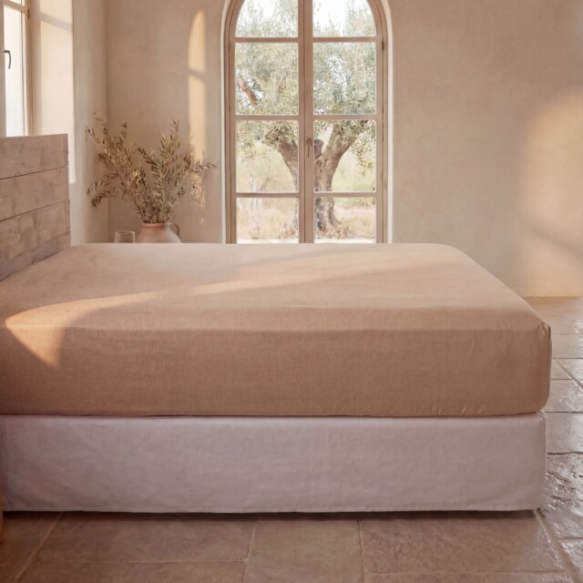 Dejorine - Drap housse en Percale de coton - Marron