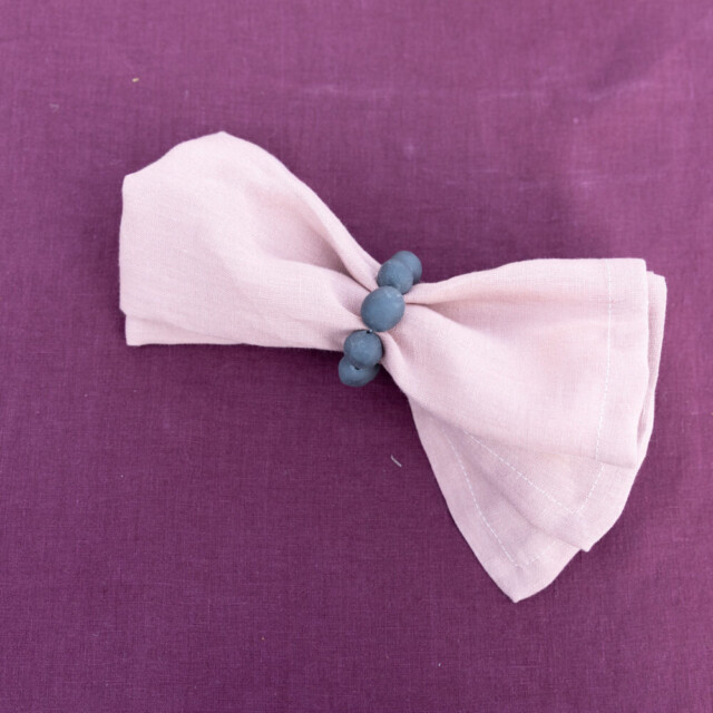 Embrin - Lot de 4 serviettes en lin - Pétale de Rose