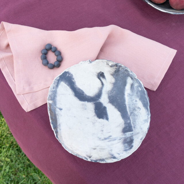 EMBRIN - Lot de 4 serviettes en lin – Pétale de Rose