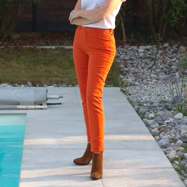 PALÂBA - Jean français Femme Orange