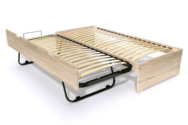 ABC MEUBLES - Lit gigogne 70x190 Malo pin massif