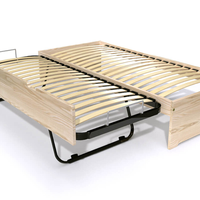 ABC MEUBLES - Lit gigogne 70x190 Malo pin massif