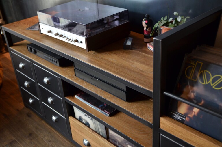 Micheli Design - Meuble Hi-Fi vinyles et CD APOLLON
