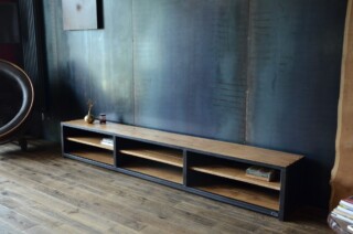 Micheli Design - Meuble TV bas industriel 300 cm TERMINUS