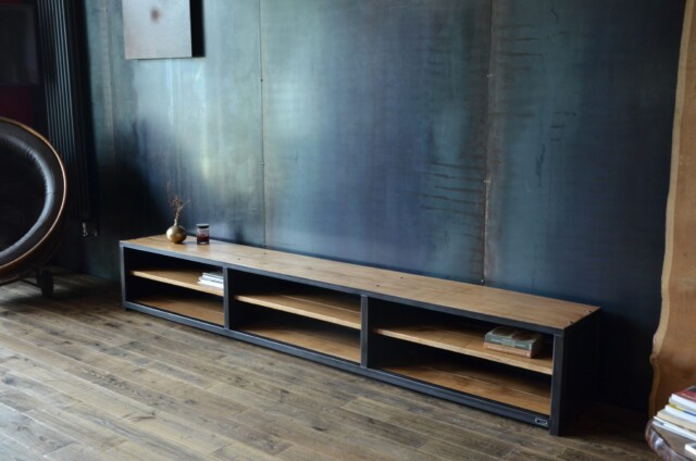 Micheli Design - Meuble TV bas industriel 300 cm TERMINUS