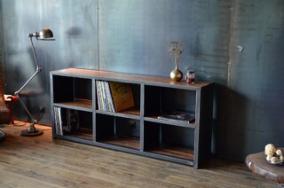 Micheli Design - Meuble rangement industriel 500 vinyles DANAÏDE