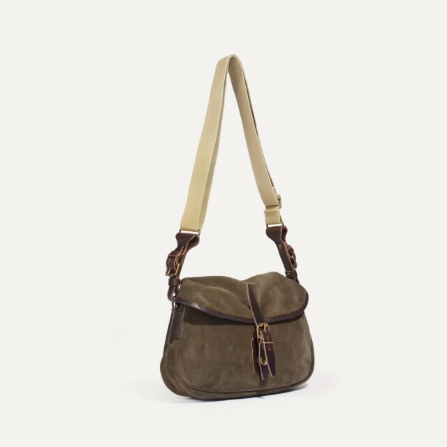 Bleu De Chauffe - Musette du Pêcheur XS / Cuir Velours - Musk