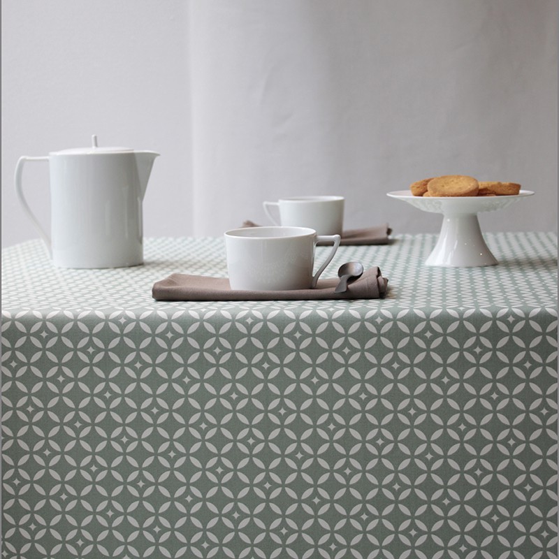 Nappe enduite Mosaïque verte Fleur de Soleil
