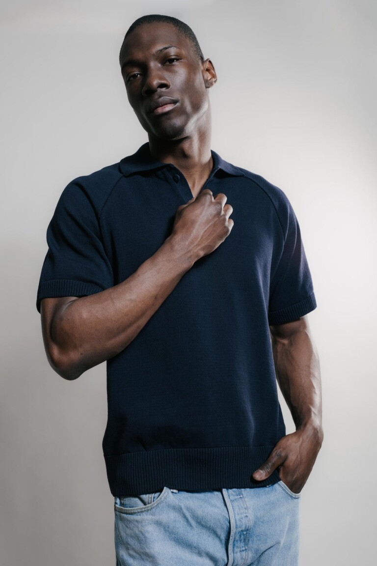 Nitto Knitwear - Sevan Polo - Marine – S