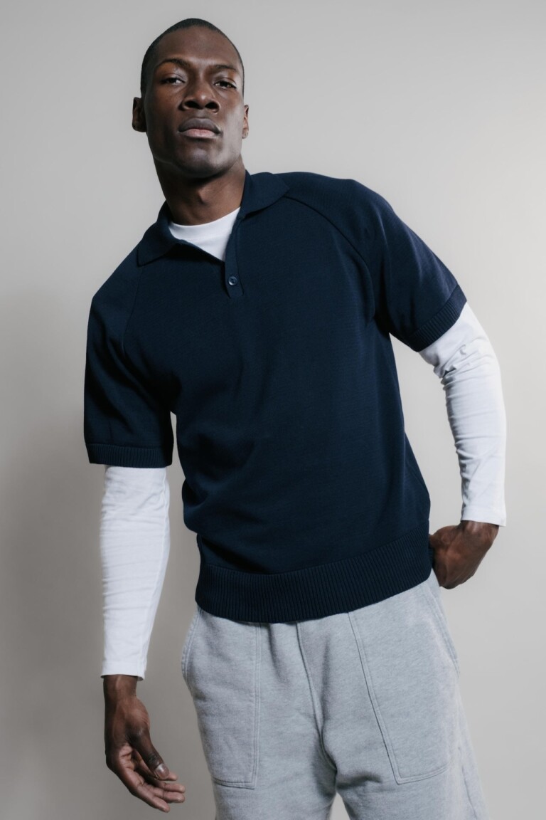 Nitto Knitwear - Sevan Polo - Marine – S