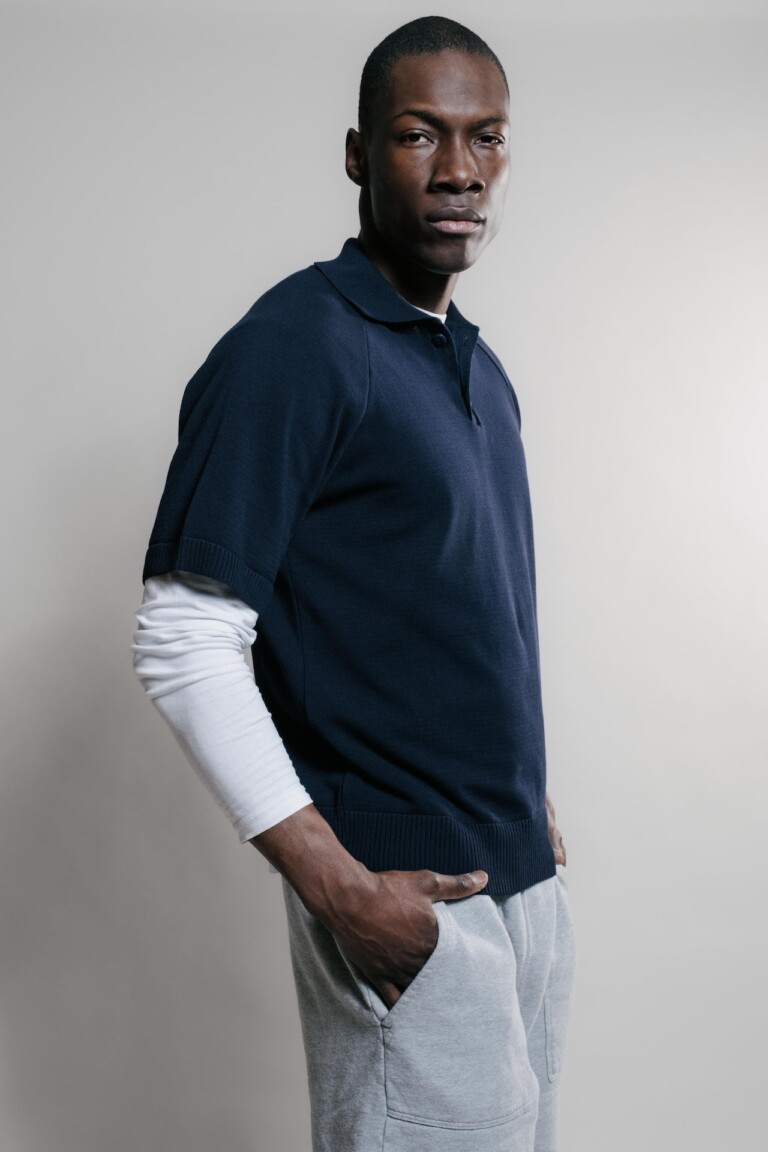 Nitto Knitwear - Sevan Polo - Marine – S