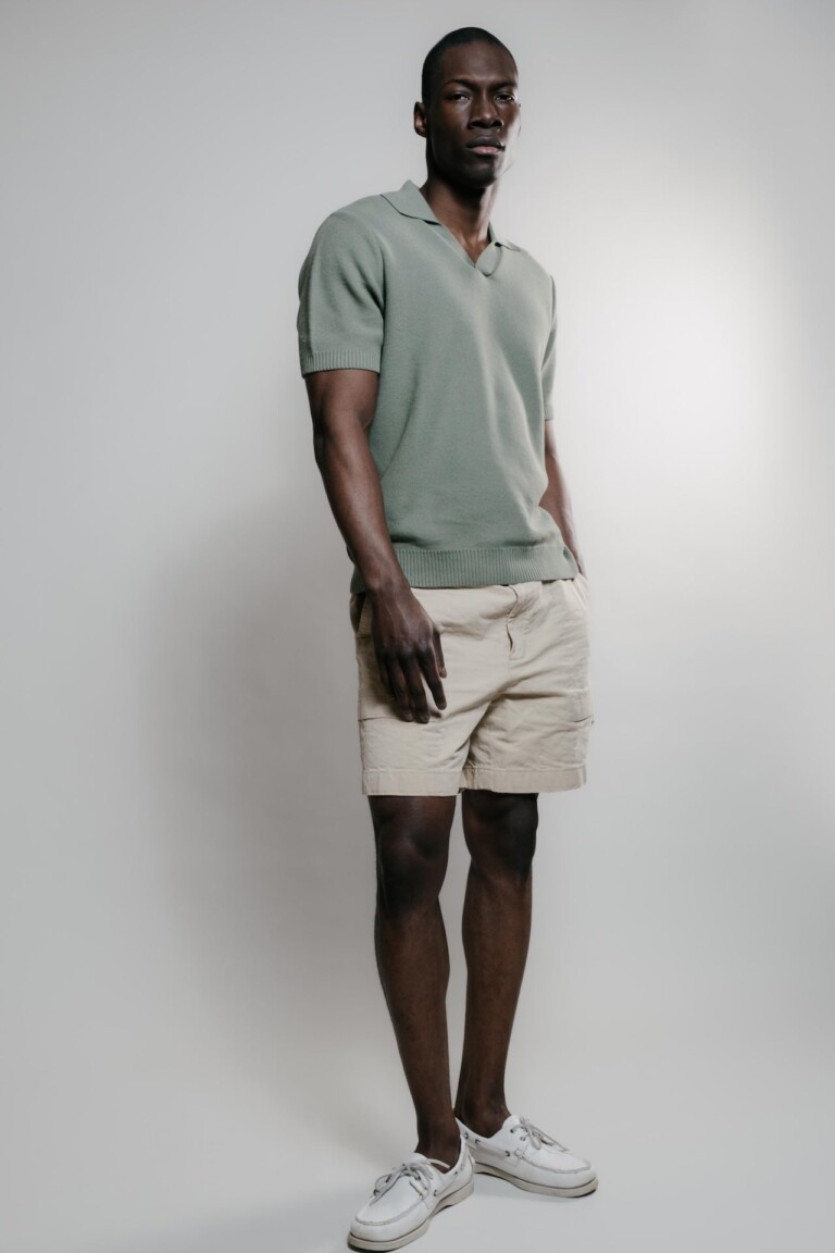 Nitto Knitwear - Agop Polo - Vert Militaire – XL