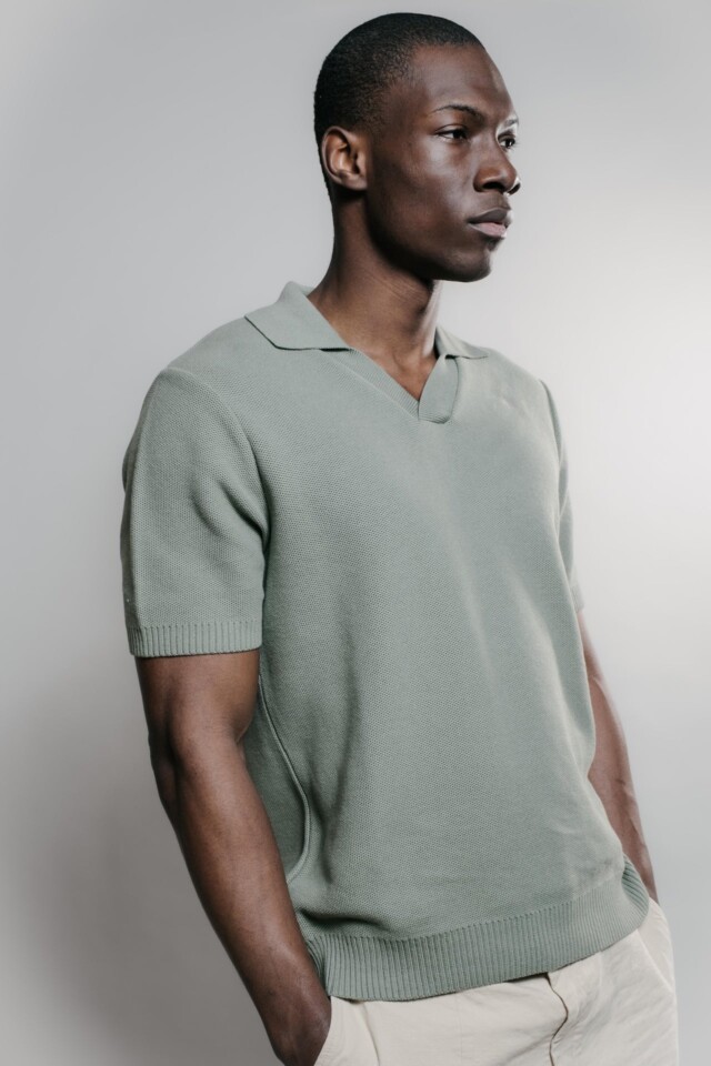 Nitto Knitwear - Agop Polo - Vert Militaire