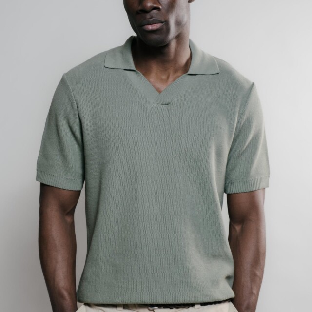 Nitto Knitwear - Agop Polo - Vert Militaire