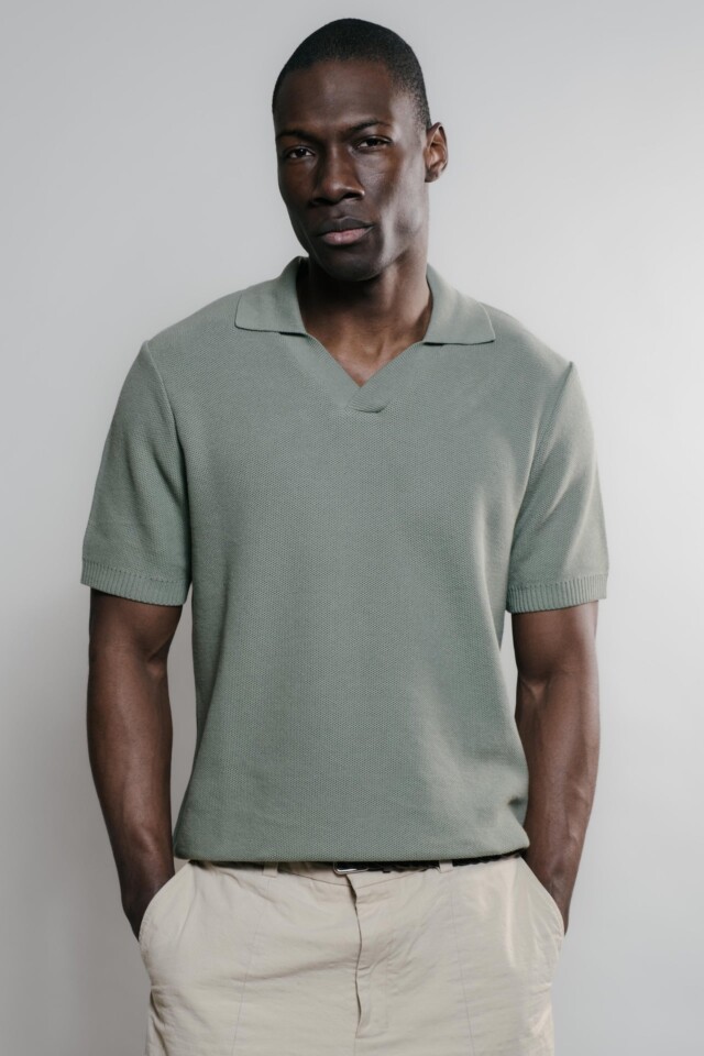 Nitto Knitwear - Agop Polo - Vert Militaire