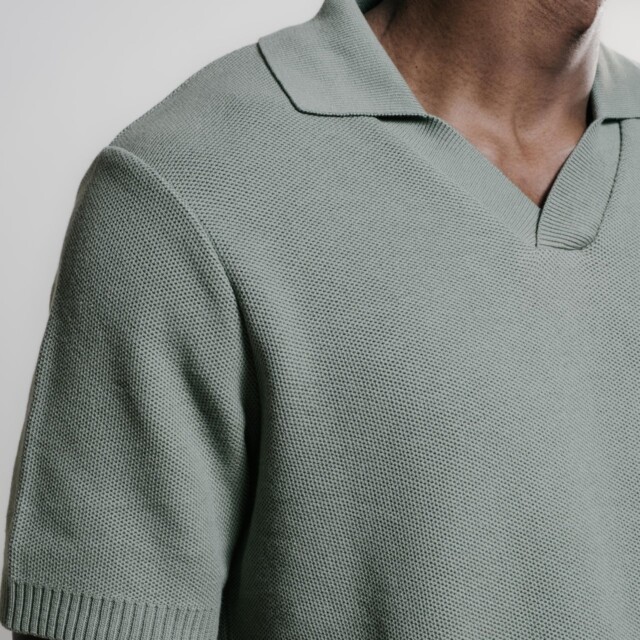 Nitto Knitwear - Agop Polo - Vert Militaire
