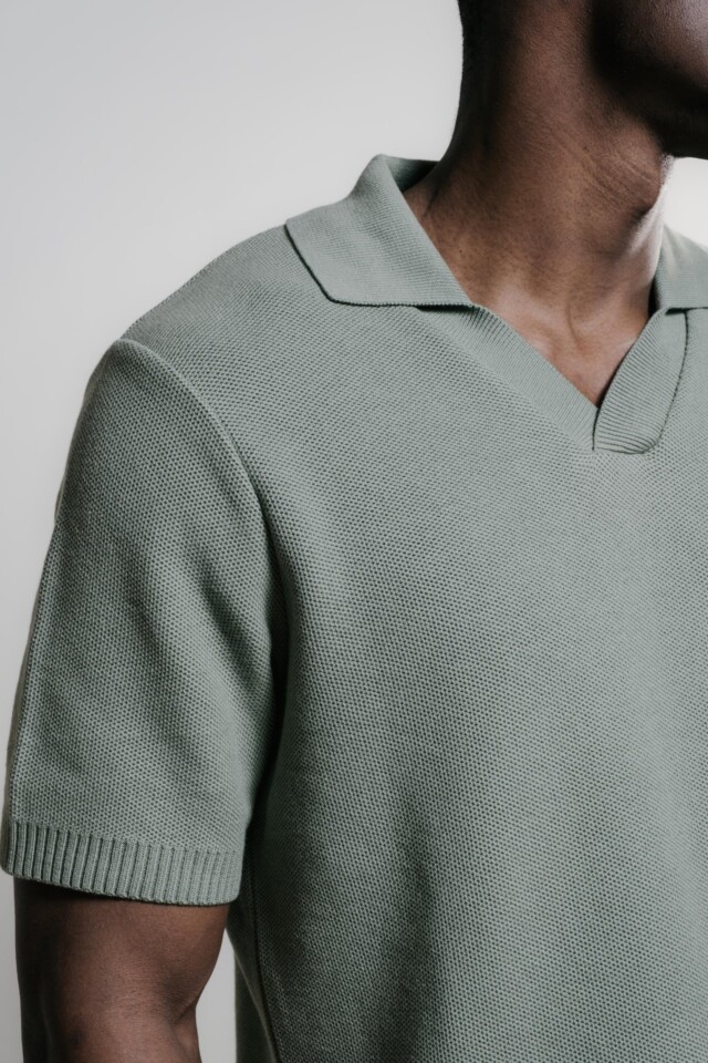 Nitto Knitwear - Agop Polo - Vert Militaire